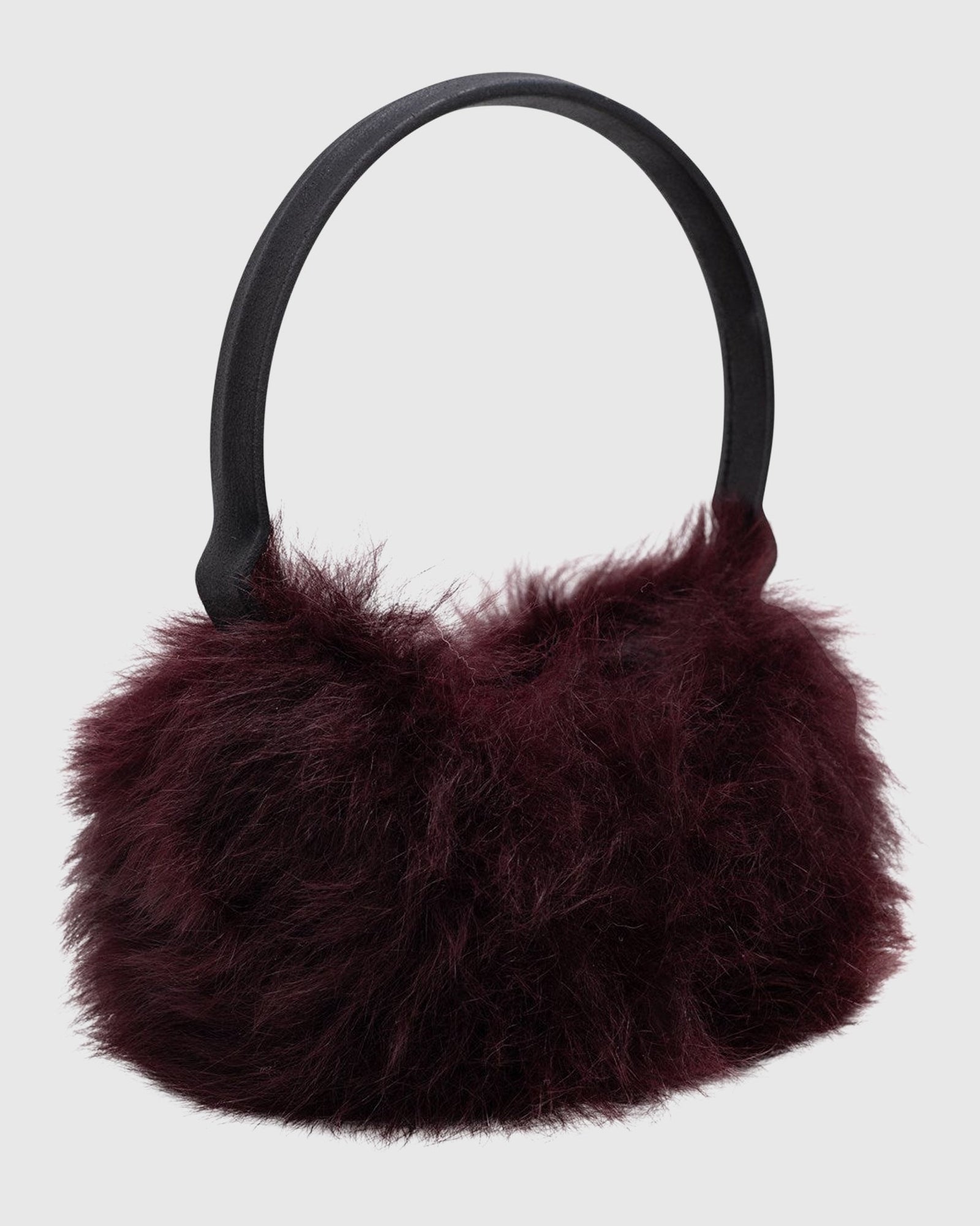 Select Lamb Earmuffs with Leather Frame | Burgundy
