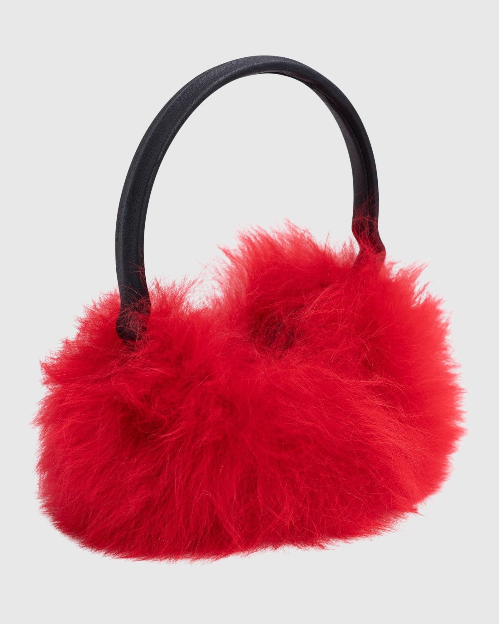 Select Lamb Earmuffs with Leather Frame | Red