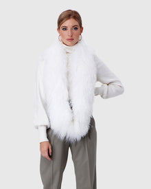 Select Lamb Knit Infinity Scarf | Bleached White