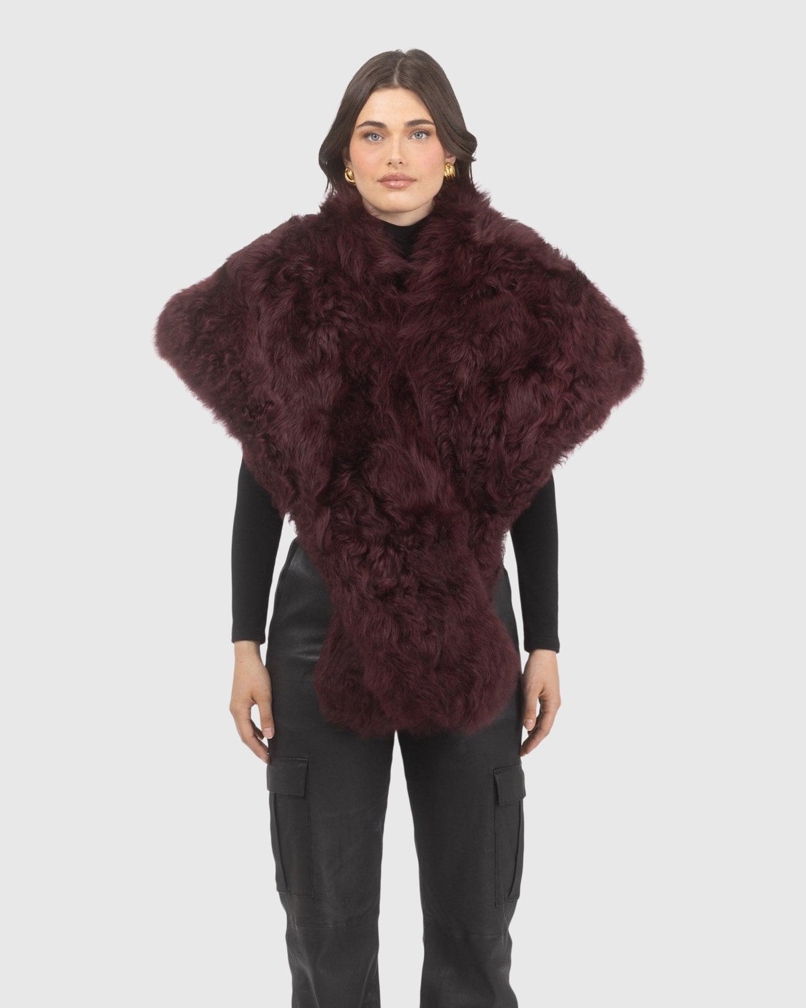 Select Lamb Shawl | Burgundy