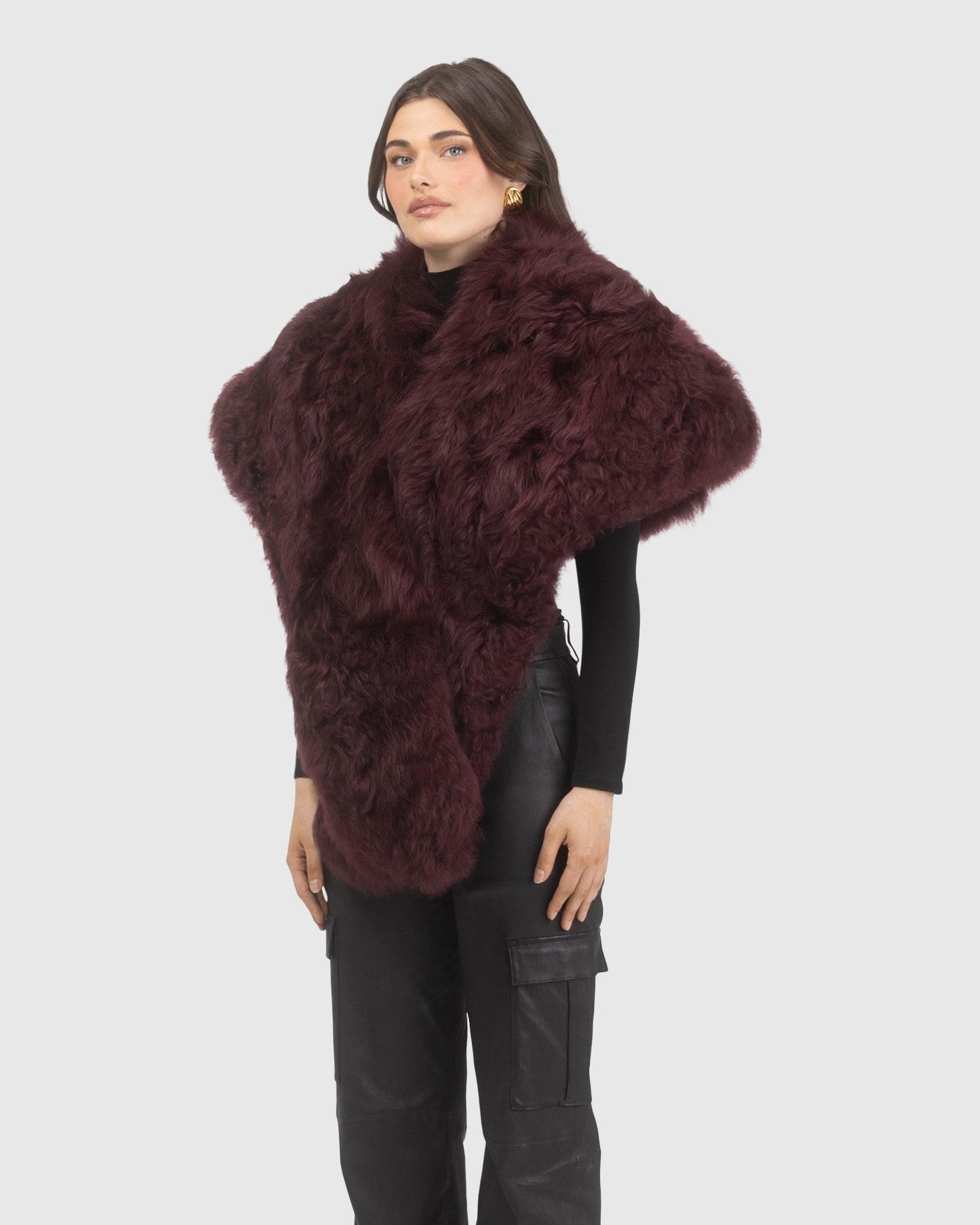 Select Lamb Shawl | Burgundy