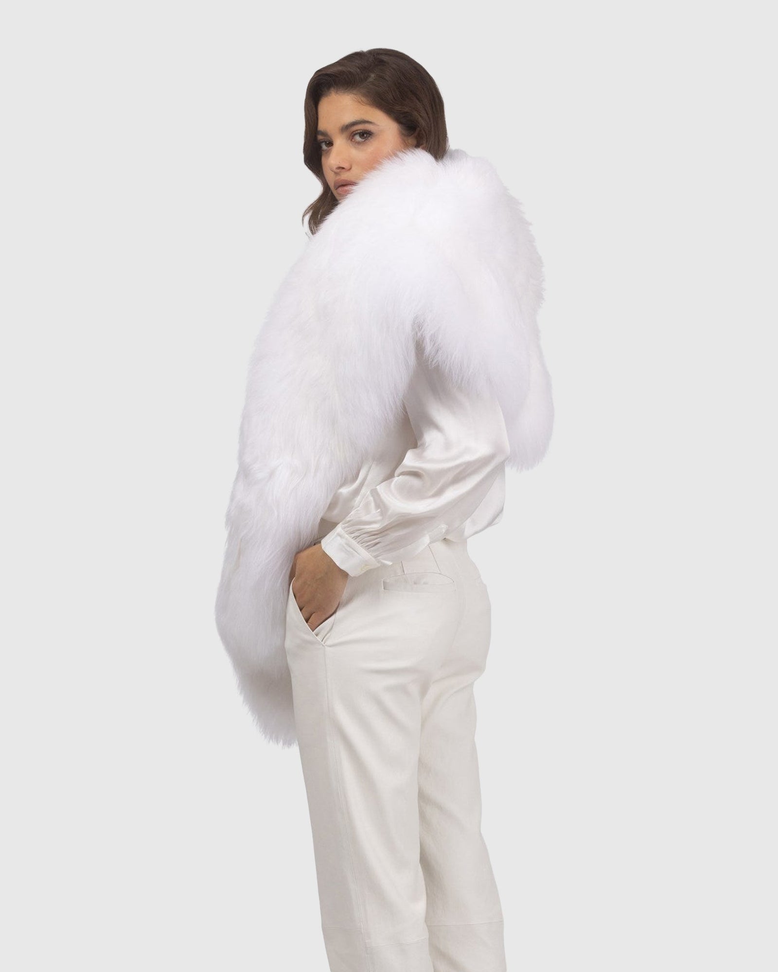 Select Lamb Shawl | Bleached White