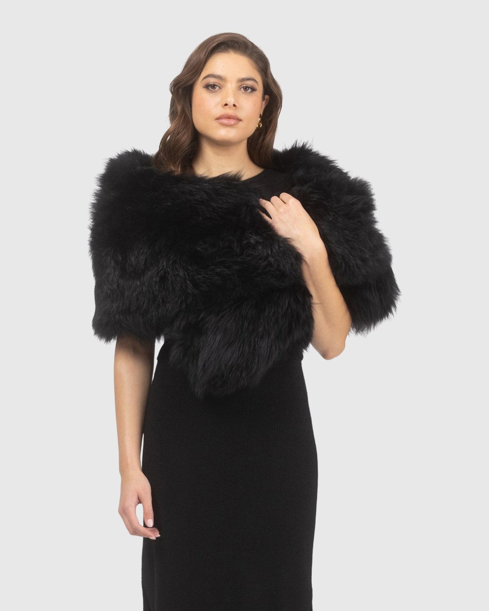 Select Lamb Stole | Black