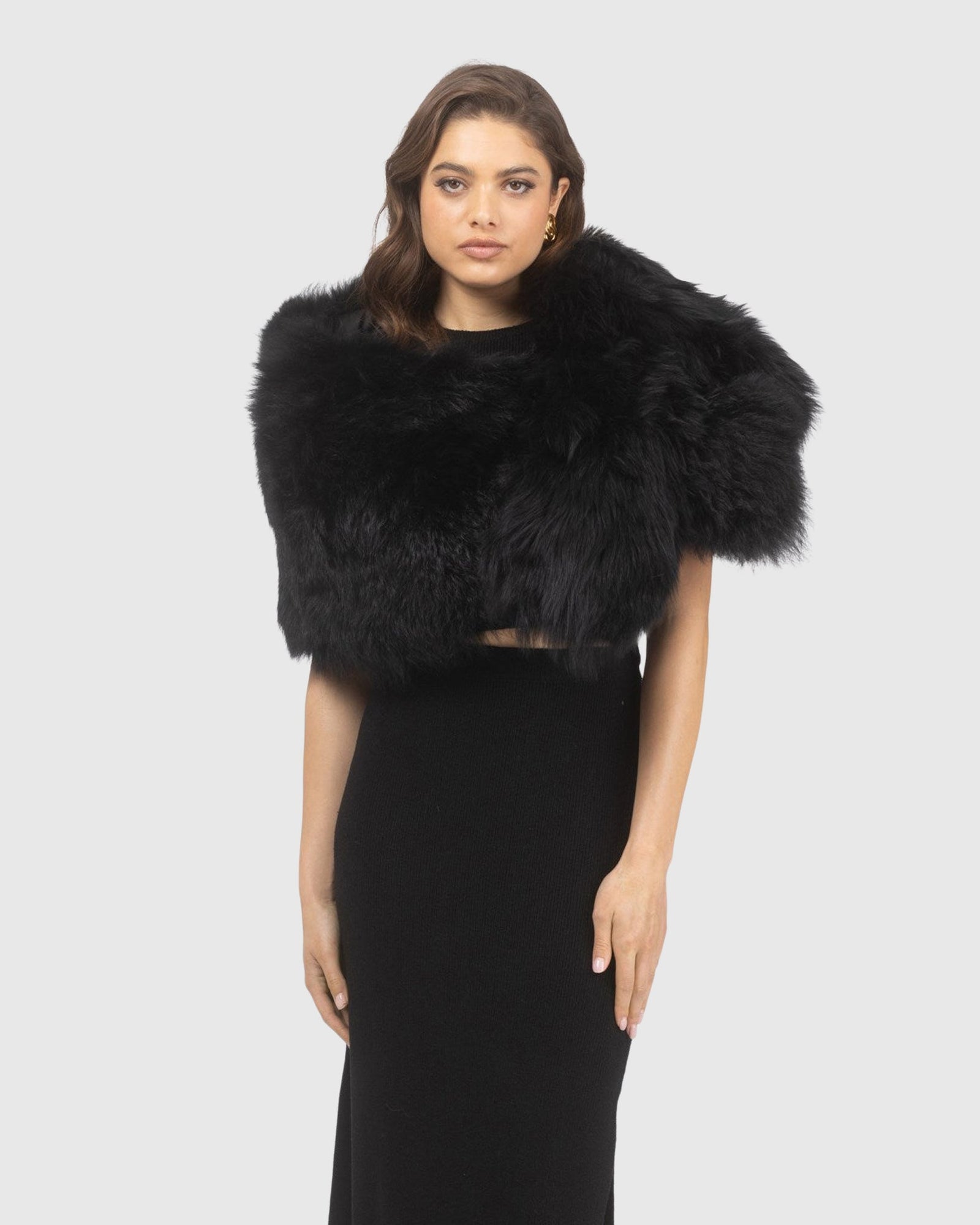 Select Lamb Stole | Black