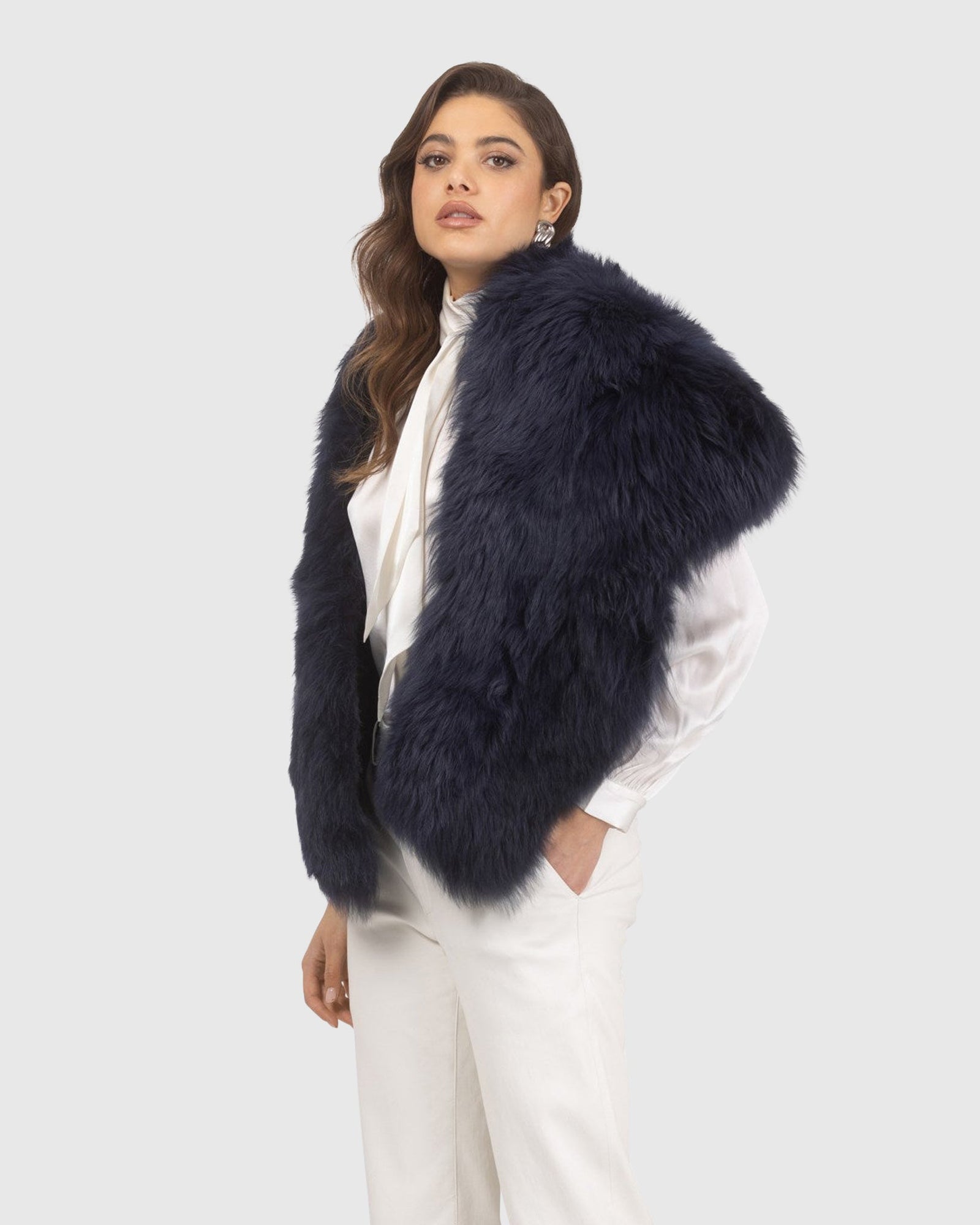 Select Lamb Stole | Navy