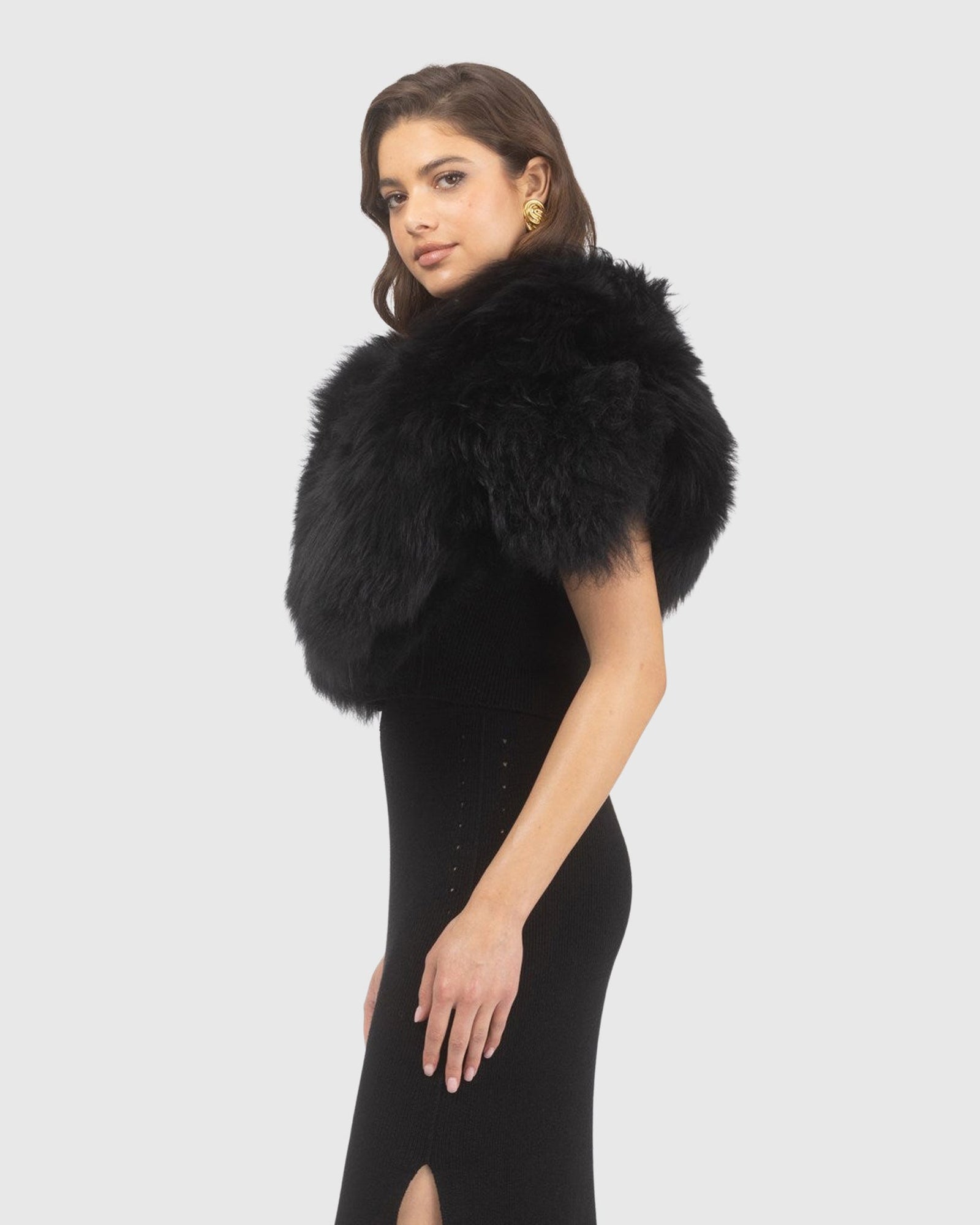 Select Lamb Stole | Black