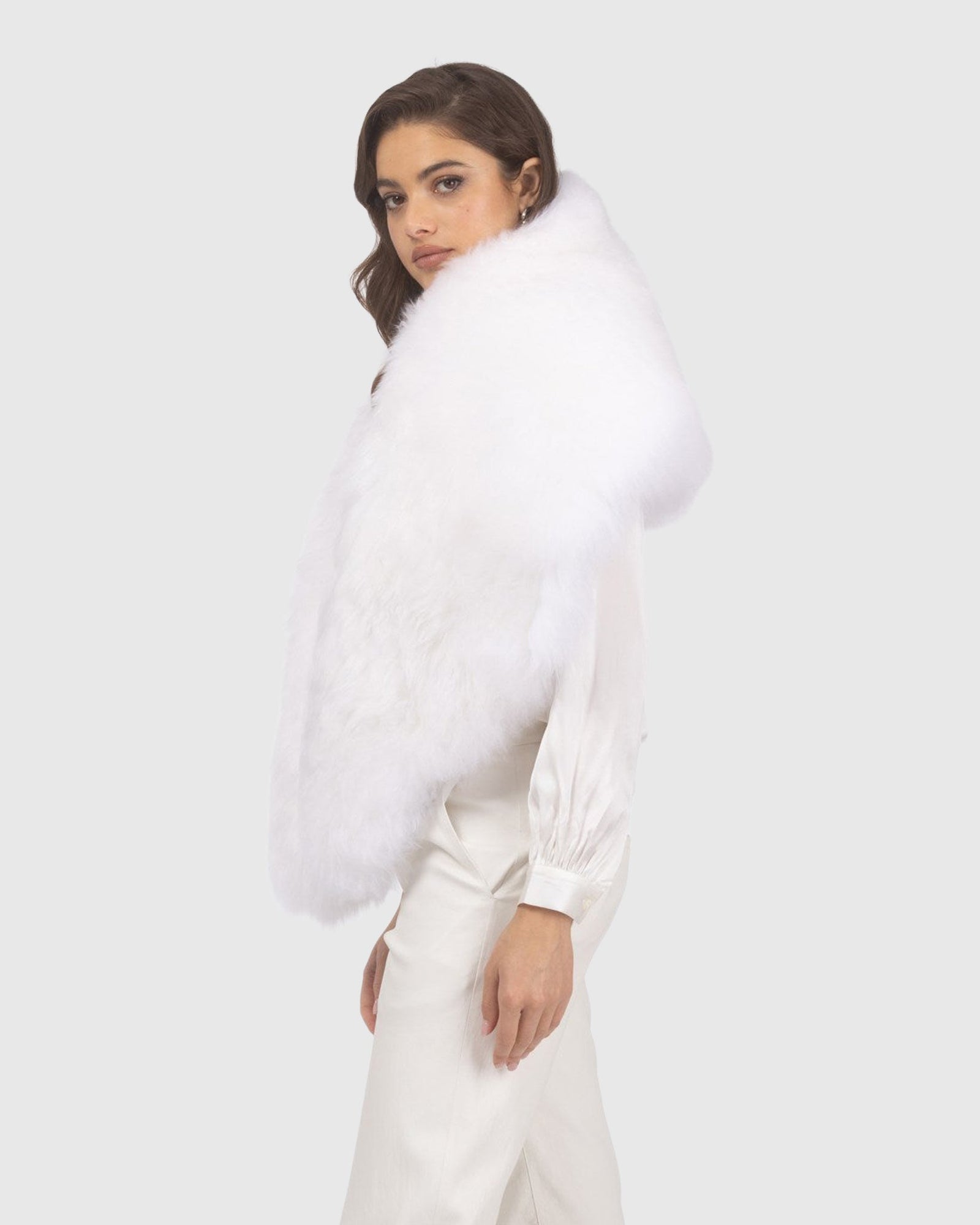 Select Lamb Stole | Bleached White