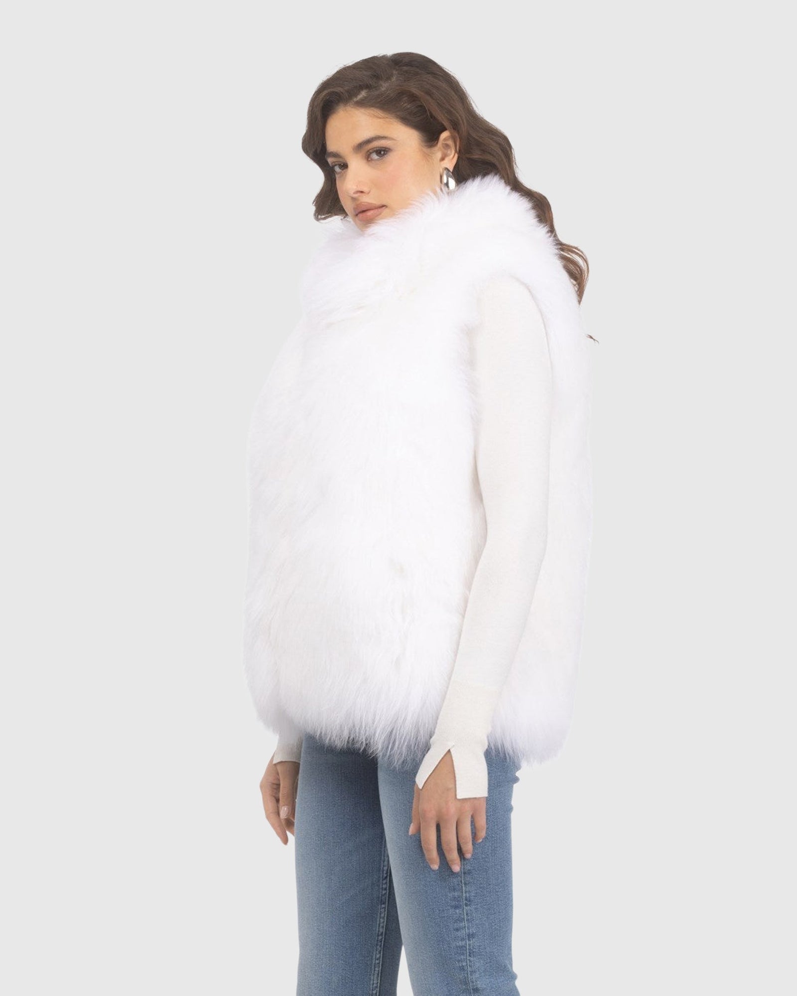 Select Lamb Vest | Bleached White