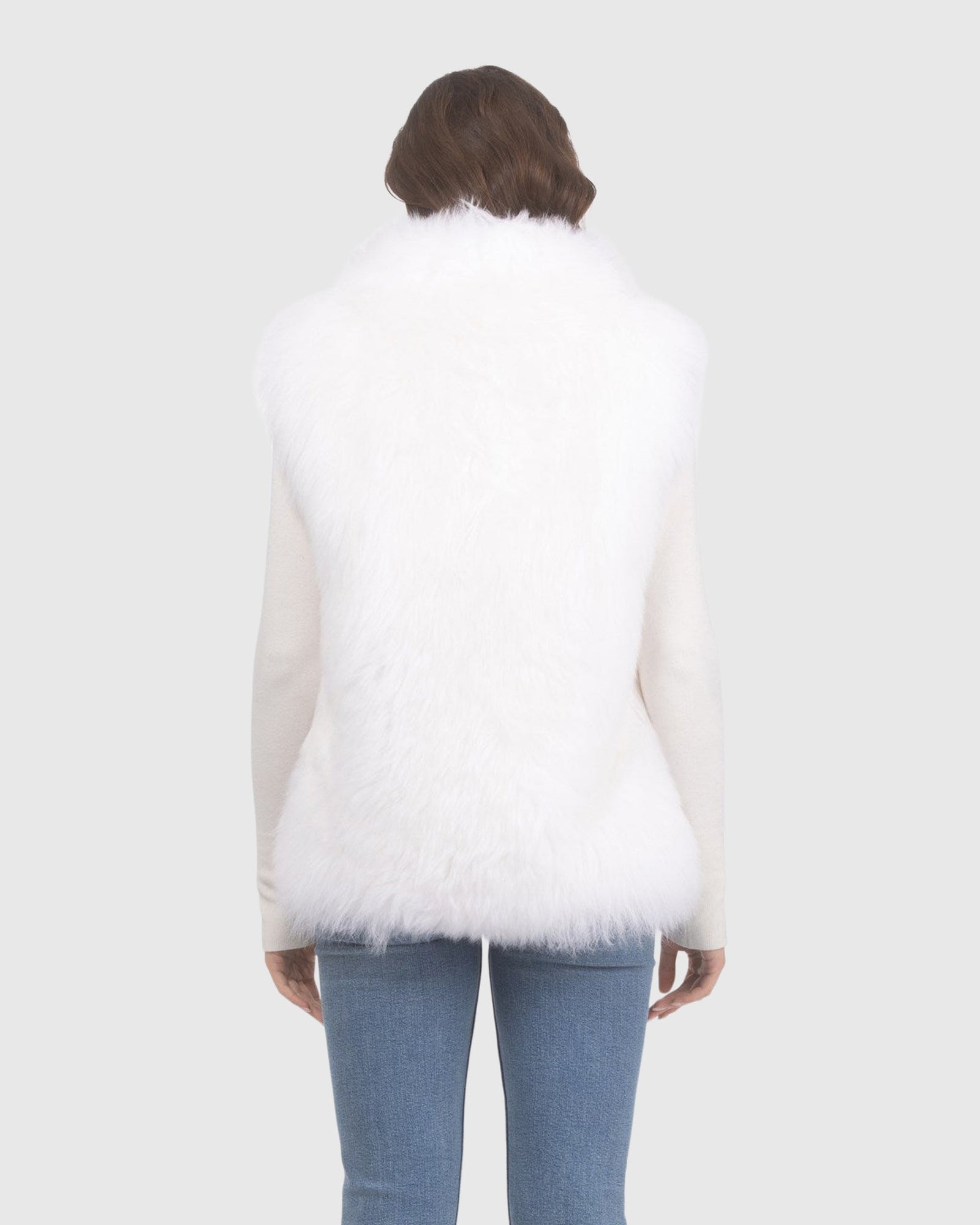 Select Lamb Vest | Bleached White