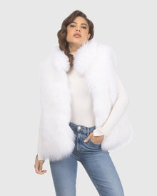 Select Lamb Vest | Bleached White