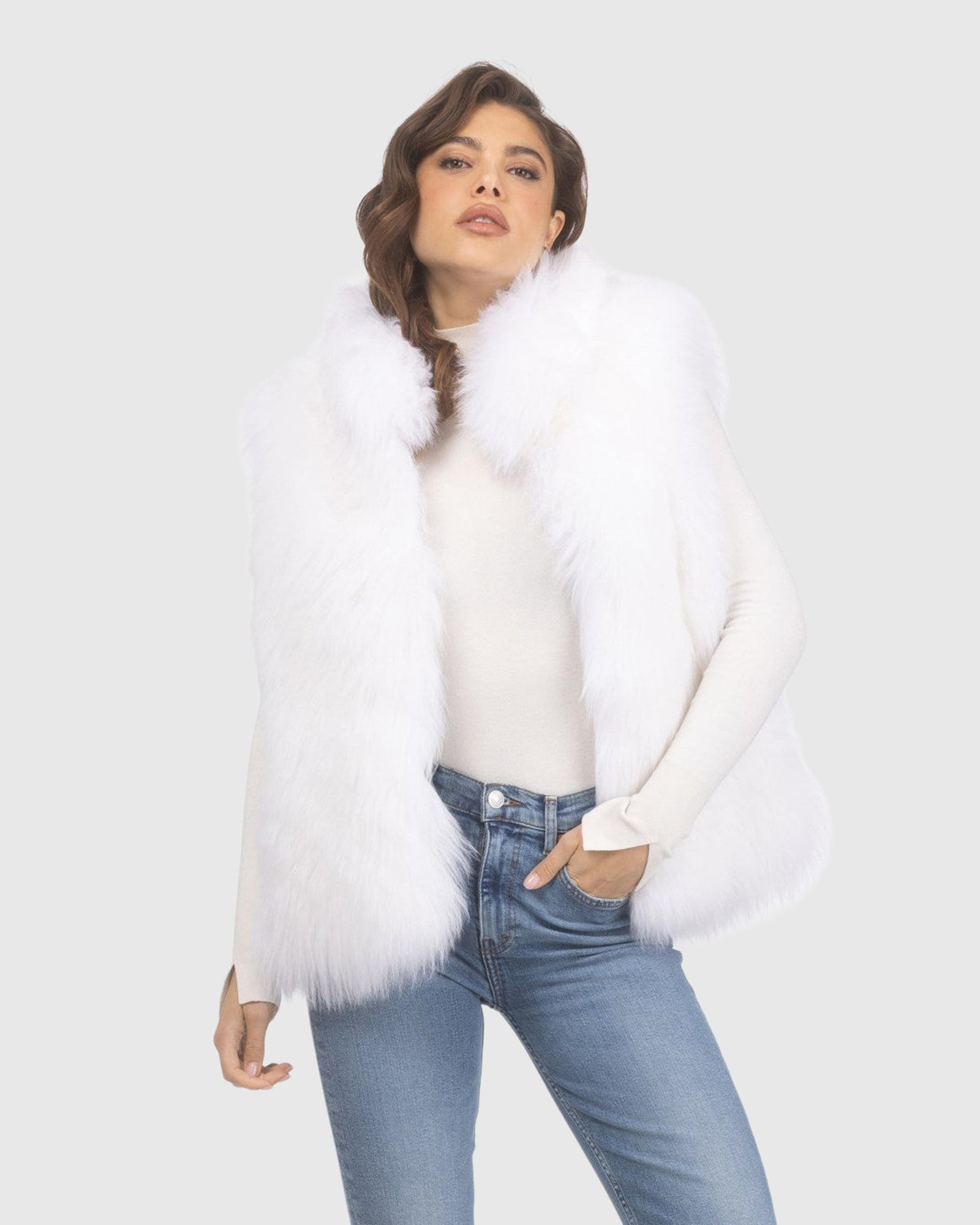 Select Lamb Vest | Bleached White