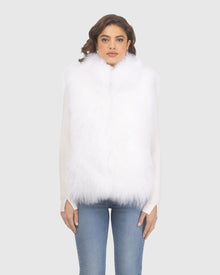 Select Lamb Vest | Bleached White