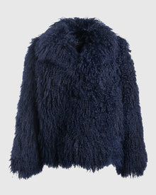 Select Mongolian Goat Jacket | Dark Blue