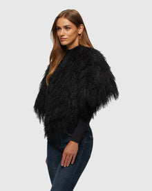 Select Mongolian Lamb Bolero | Black