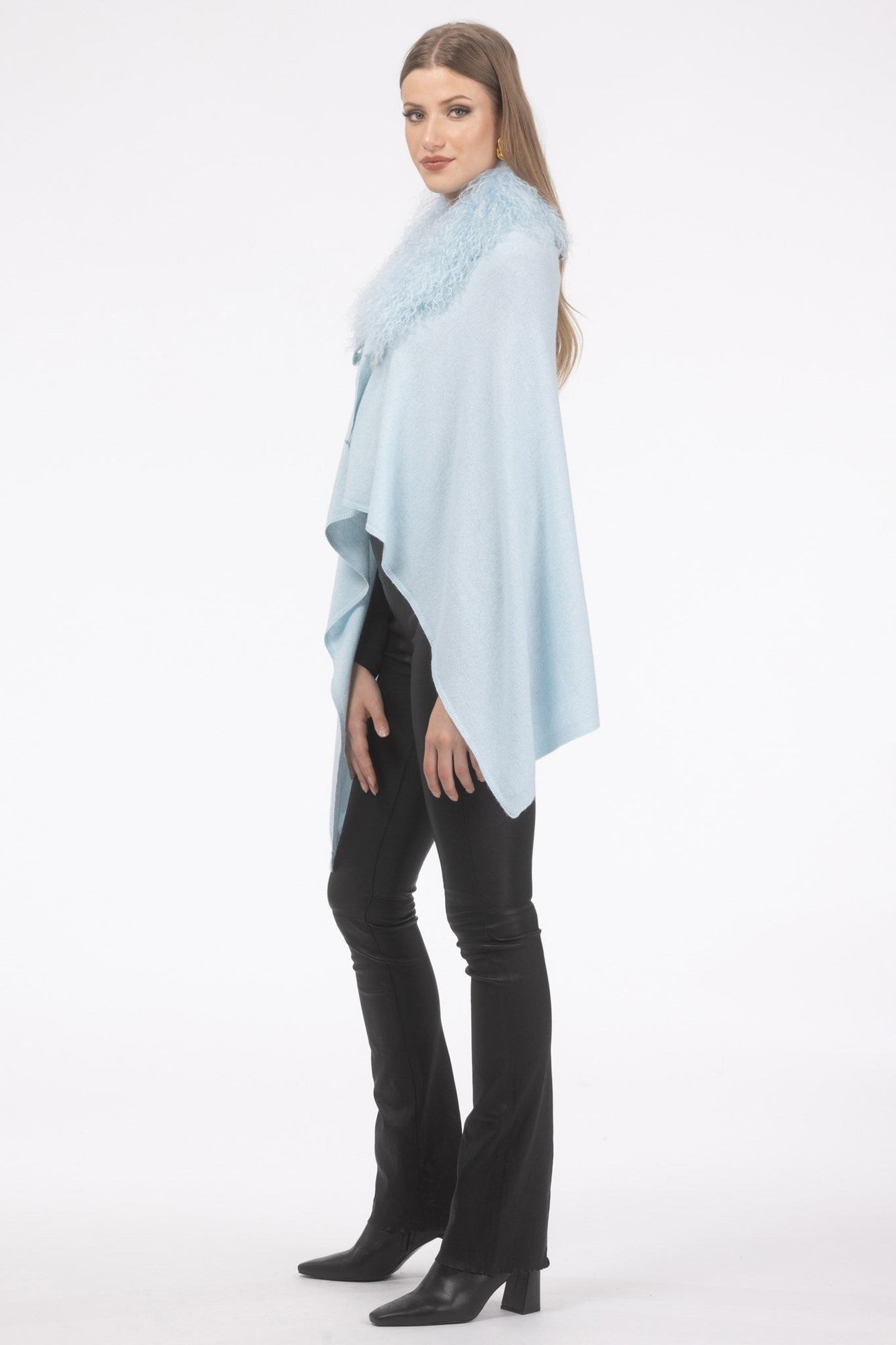 Select Mongolian Lamb Collar | Women | Pale Blue