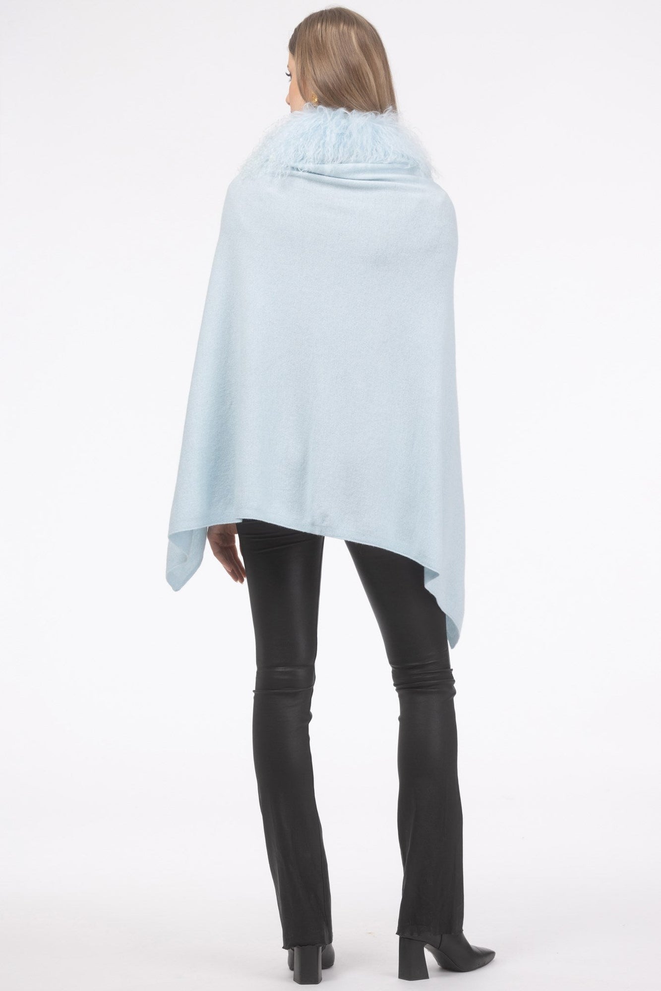 Select Mongolian Lamb Collar | Women | Pale Blue