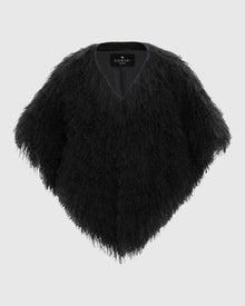 Select Mongolian Lamb Shawl | Black