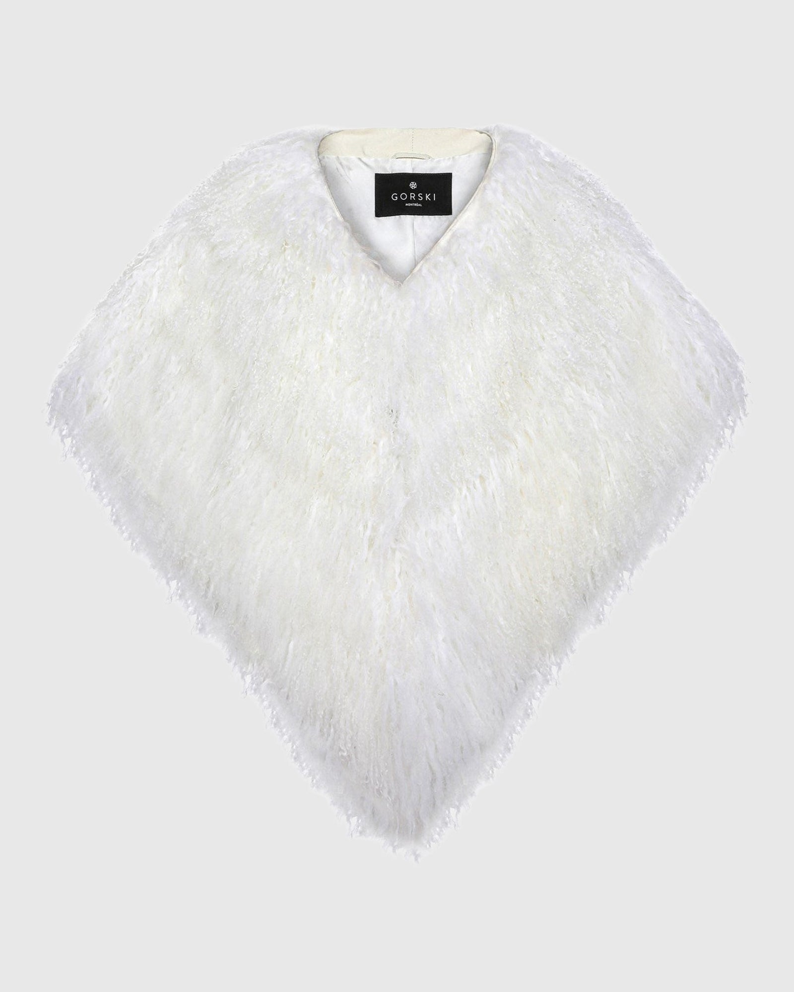 Select Mongolian Lamb Shawl | White