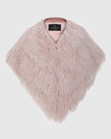 Select Mongolian Lamb Shawl | Pink