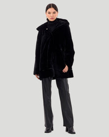 Select Shearling Lamb Jacket Reversible To Poly-Taffeta | Women | Black x Black