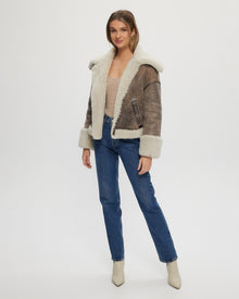 Select Shearling Lamb Jacket | Women | Brown x Cream