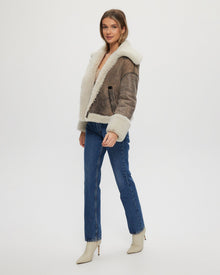 Select Shearling Lamb Jacket | Women | Brown x Cream