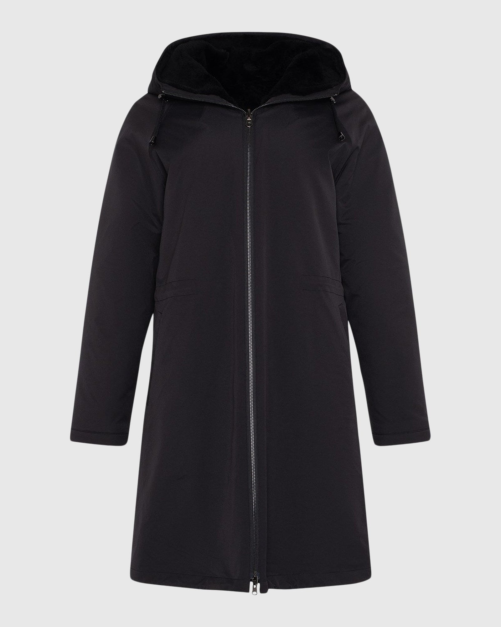 Select Shearling Lamb Parka Reversible To Nylon | Black/Black