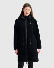 Select Shearling Lamb Parka Reversible To Nylon | Black/Black