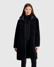 Select Shearling Lamb Parka Reversible To Nylon | Black/Black