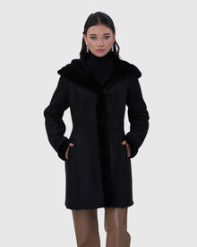 Select Shearling Lamb Parka | Black