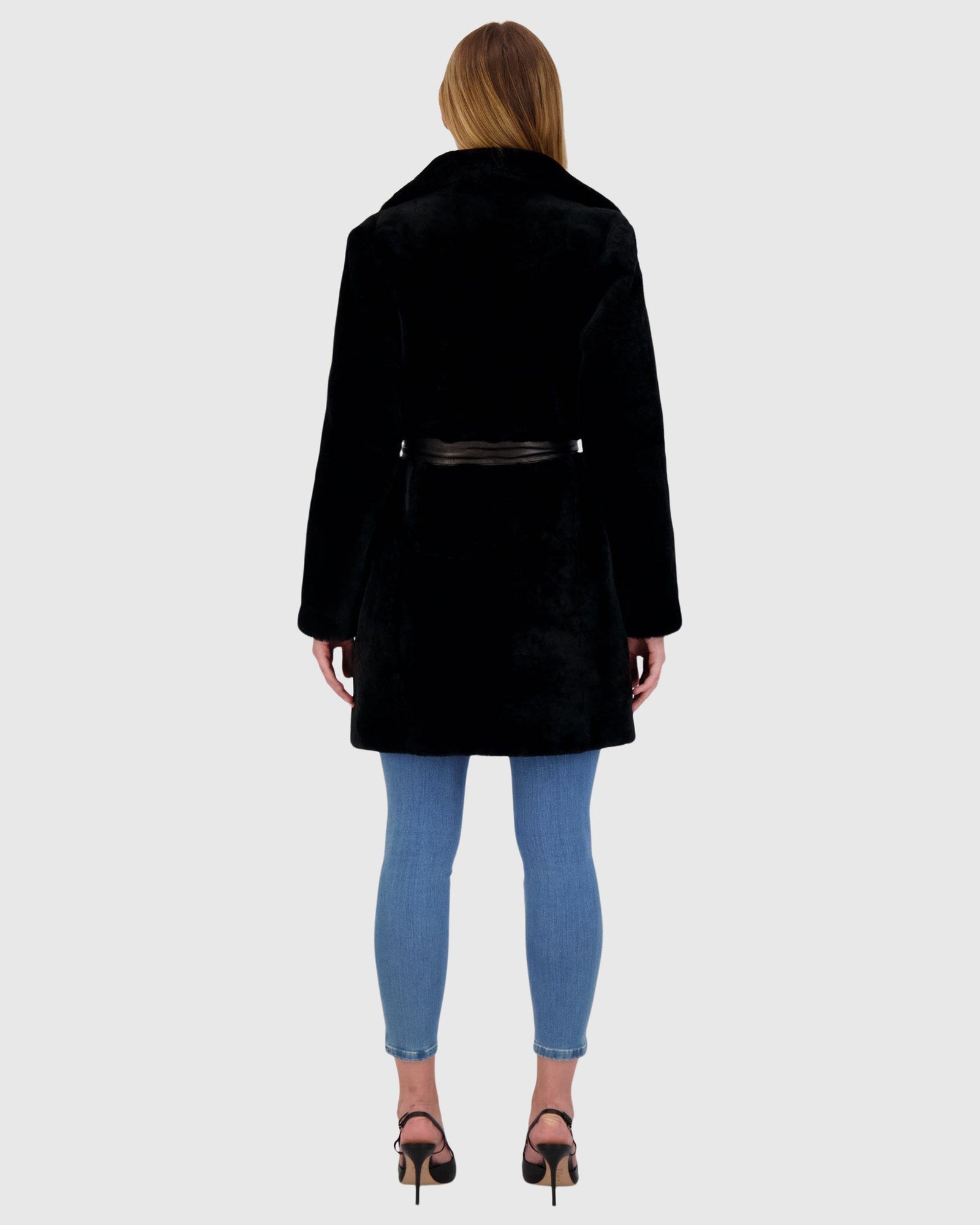 Select Shearling Lamb Stroller Reversible To Nylon | Black