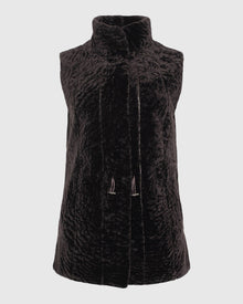 Select Shearling Lamb Vest Reversible To Taffeta | Brown/Brown