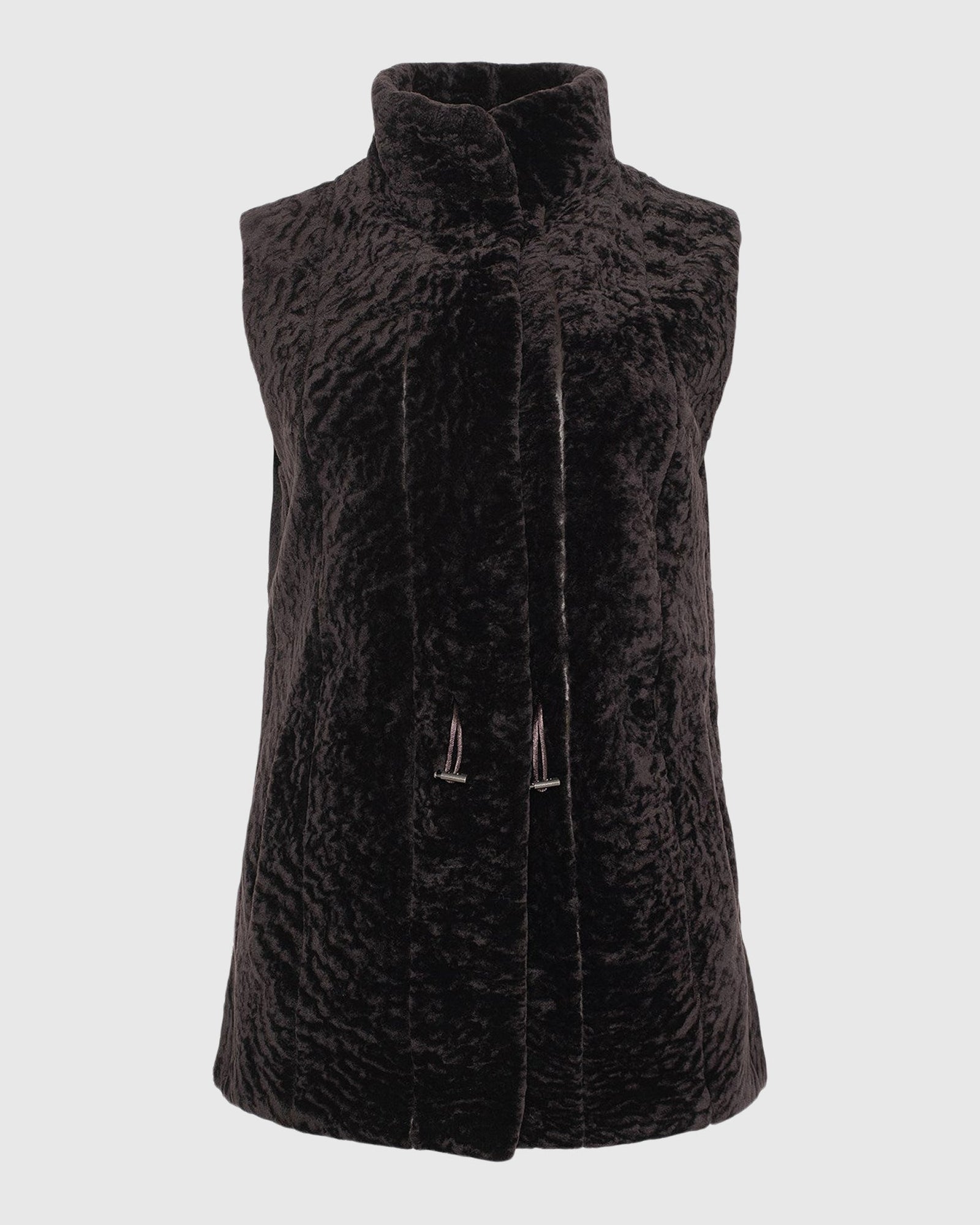 Select Shearling Lamb Vest Reversible To Taffeta | Brown/Brown