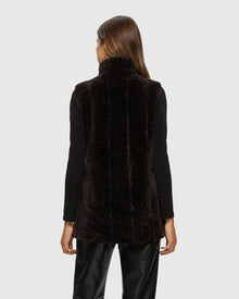 Select Shearling Lamb Vest Reversible To Taffeta | Brown/Brown