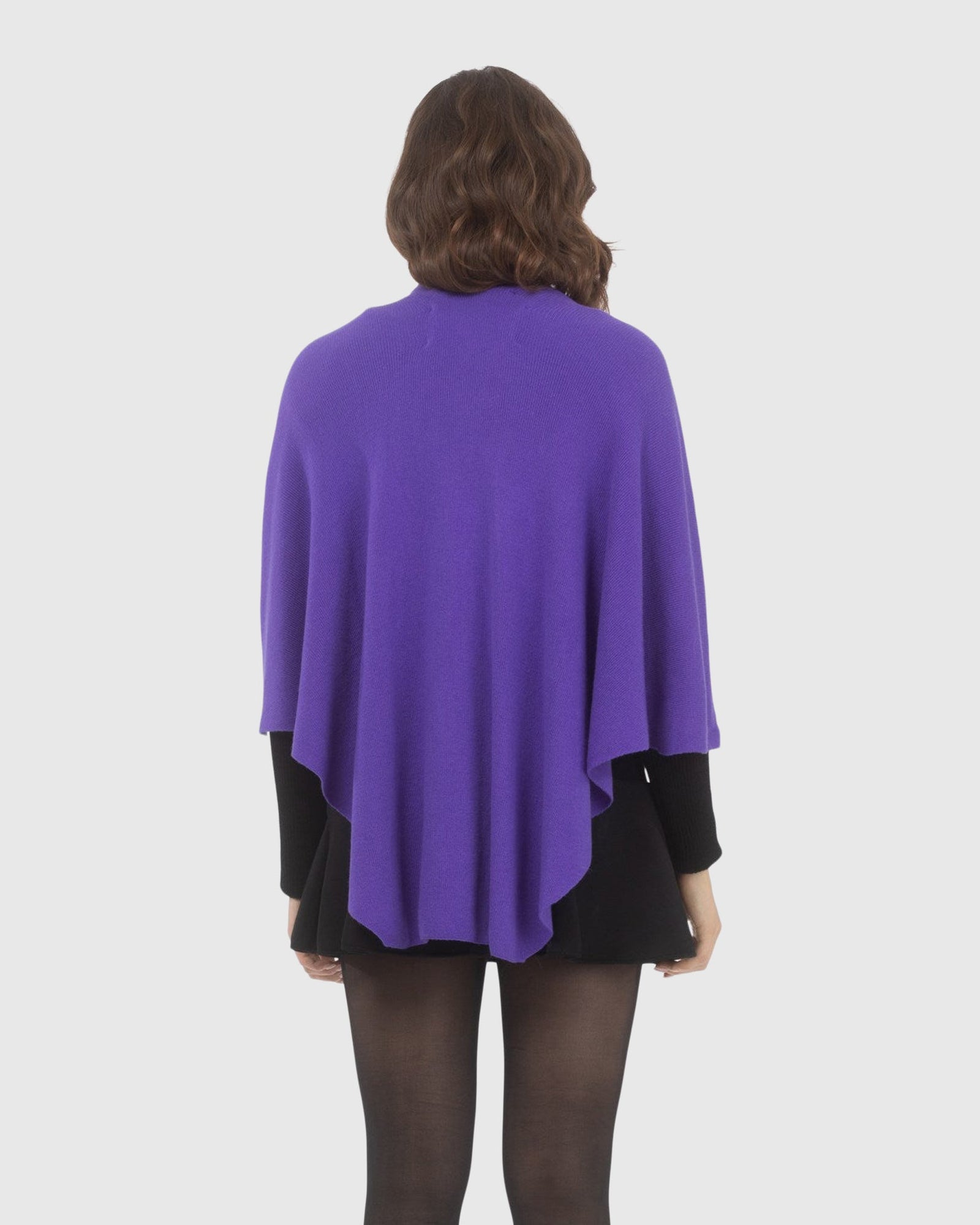 Select Wool Capelet With Select Lamb Poms | Lavender