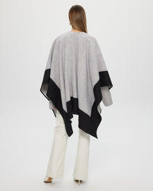 Select Wool Knit Shawl | Women | Black x Gray