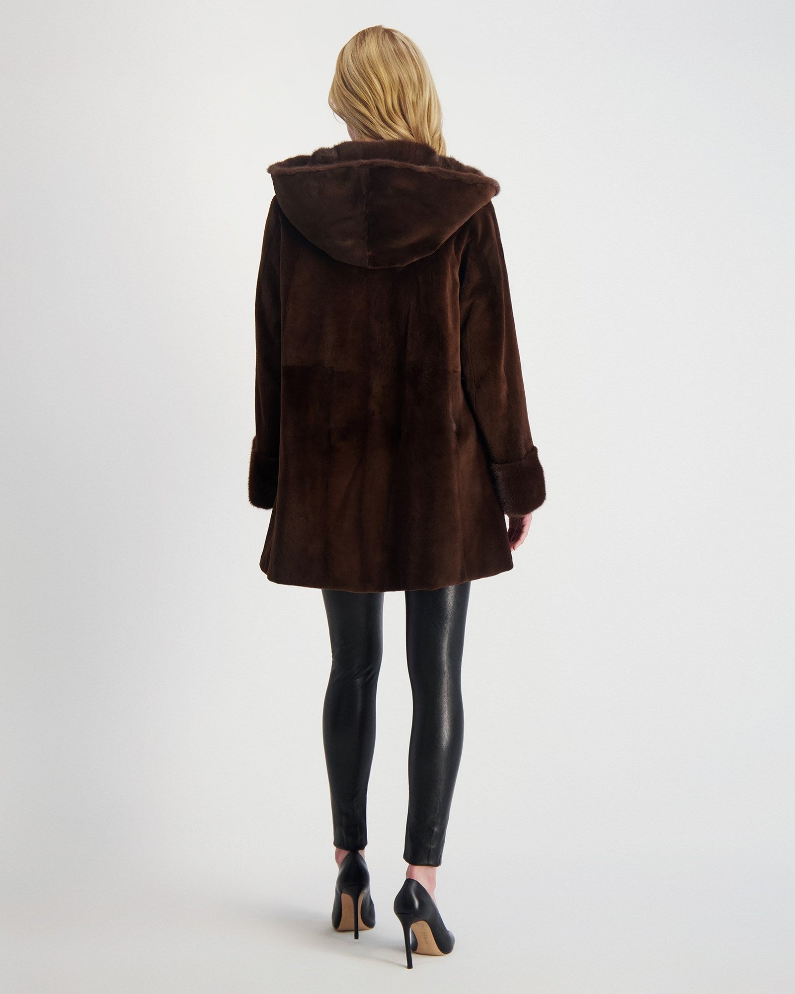 Sheared Mink Parka | Women | Chocolate