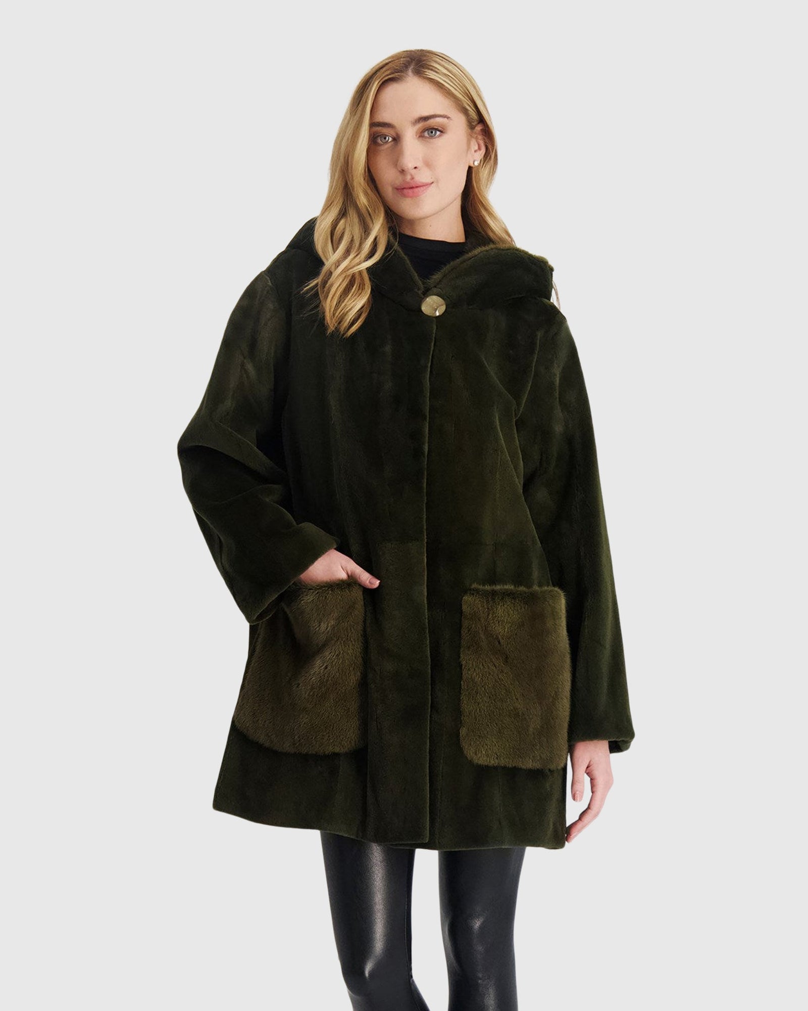 Mink Parka | Olive Green