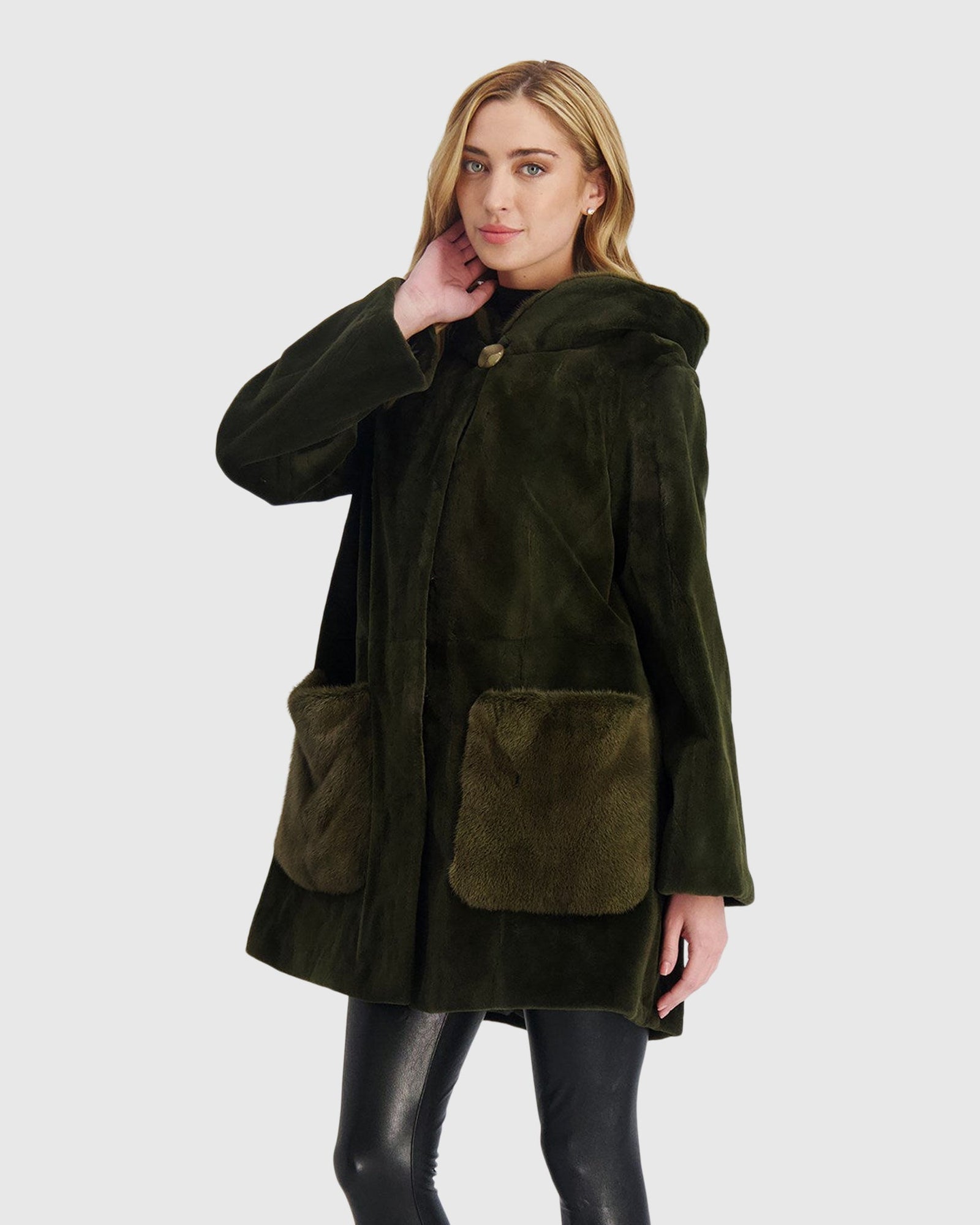 Mink Parka | Olive Green