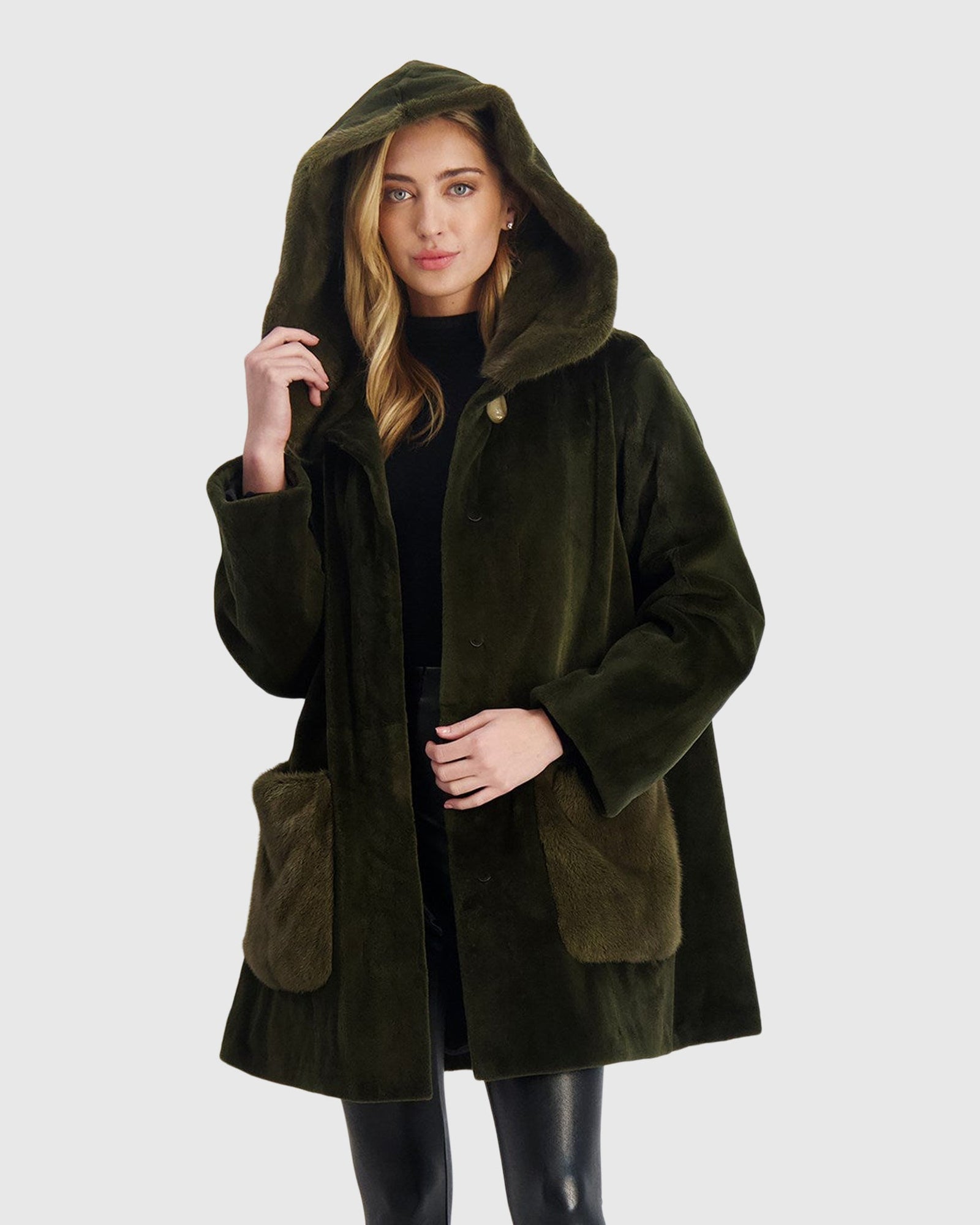 Mink Parka | Olive Green
