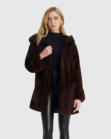 Mink Parka | Chocolate