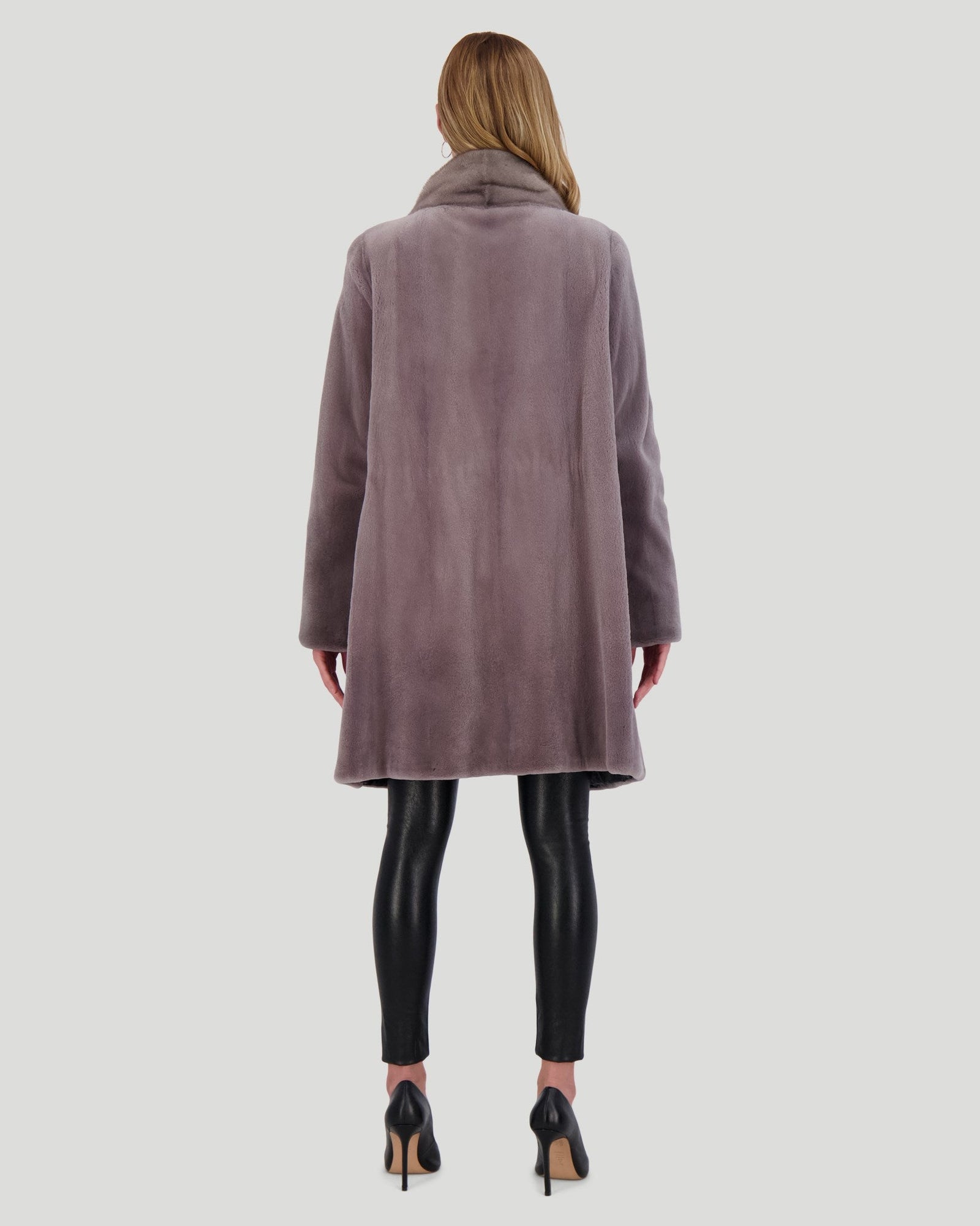 Sheared Mink Short Coat | Women | Taupe