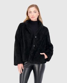 Sheared Select Cashmere Goat Jacket | Black