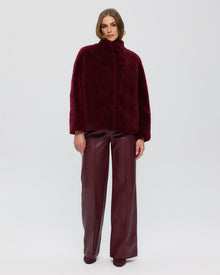 Sheared Select Cashmere Goat Jacket | Women | Burgundy