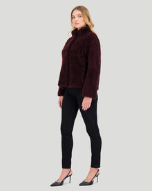 Sheared Select Cashmere Goat Jacket | Women | Dark Burgundy