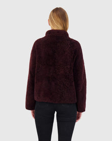 Sheared Select Cashmere Goat Jacket | Dark Burgundy