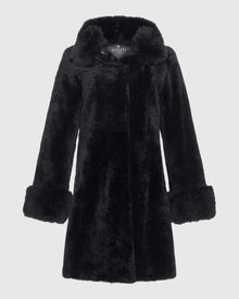 Sheared Select Cashmere Goat Jacket With Select Cashmere Goat Collar & Cuffs | Black