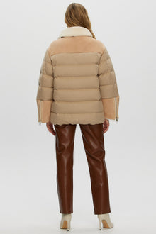 Shearling And Loro Piana Cashmere Quilted Jacket | Women | Blush x Ivory