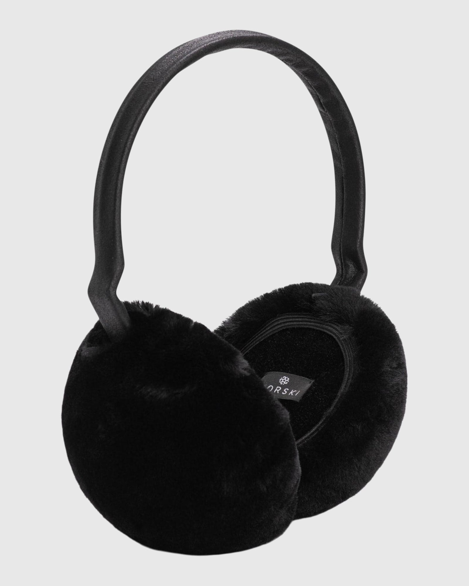 Shearling Lamb Earmuffs | Black
