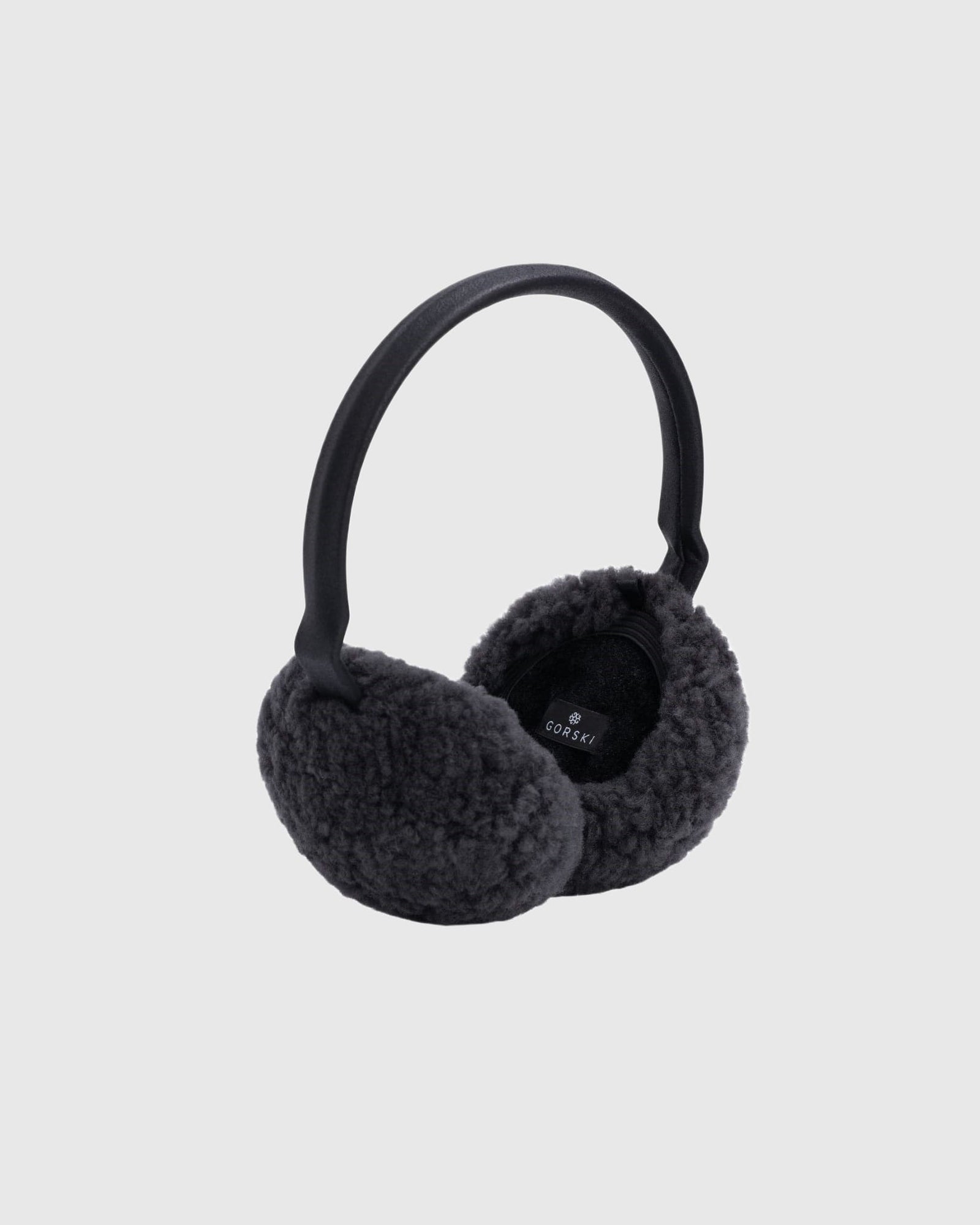 Shearling Lamb Earmuffs | Anthracite